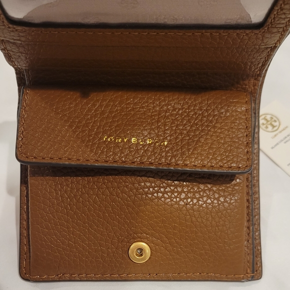 New Tory Burch Blake Color-Block Mini Wallet - Picture 5 of 7